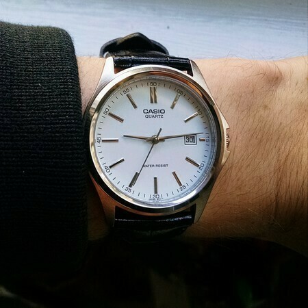 Мужские часы Casio серебряные с черым браслетом | OBBO.tj Маркетплейс