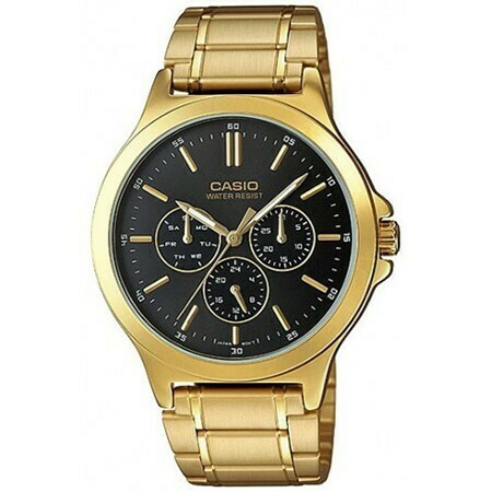 Мужские часы Casio золотые с золотым браслетом